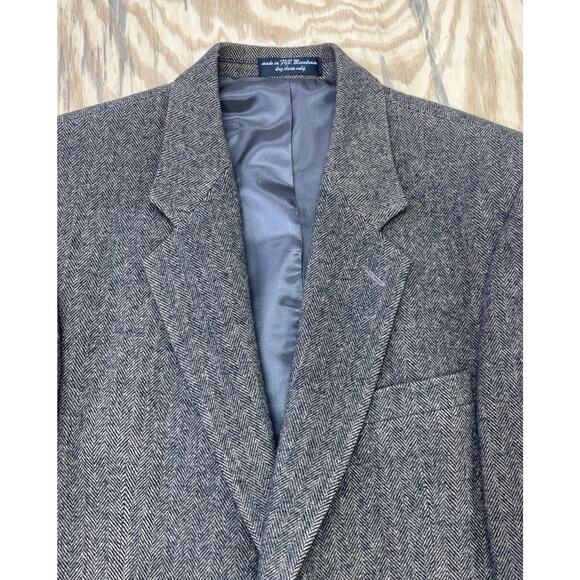 Chereskin Sport Coat Blazer Jacket Mens 42R Brown Herringbone Camel Hair Blend - Picture 8 of 16